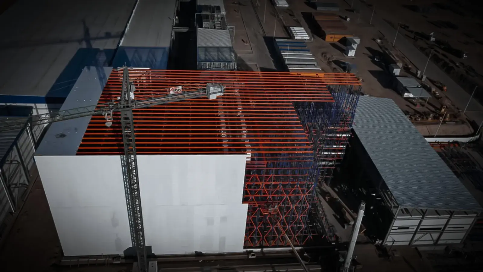 Vista aérea de la estructura autosoportada
